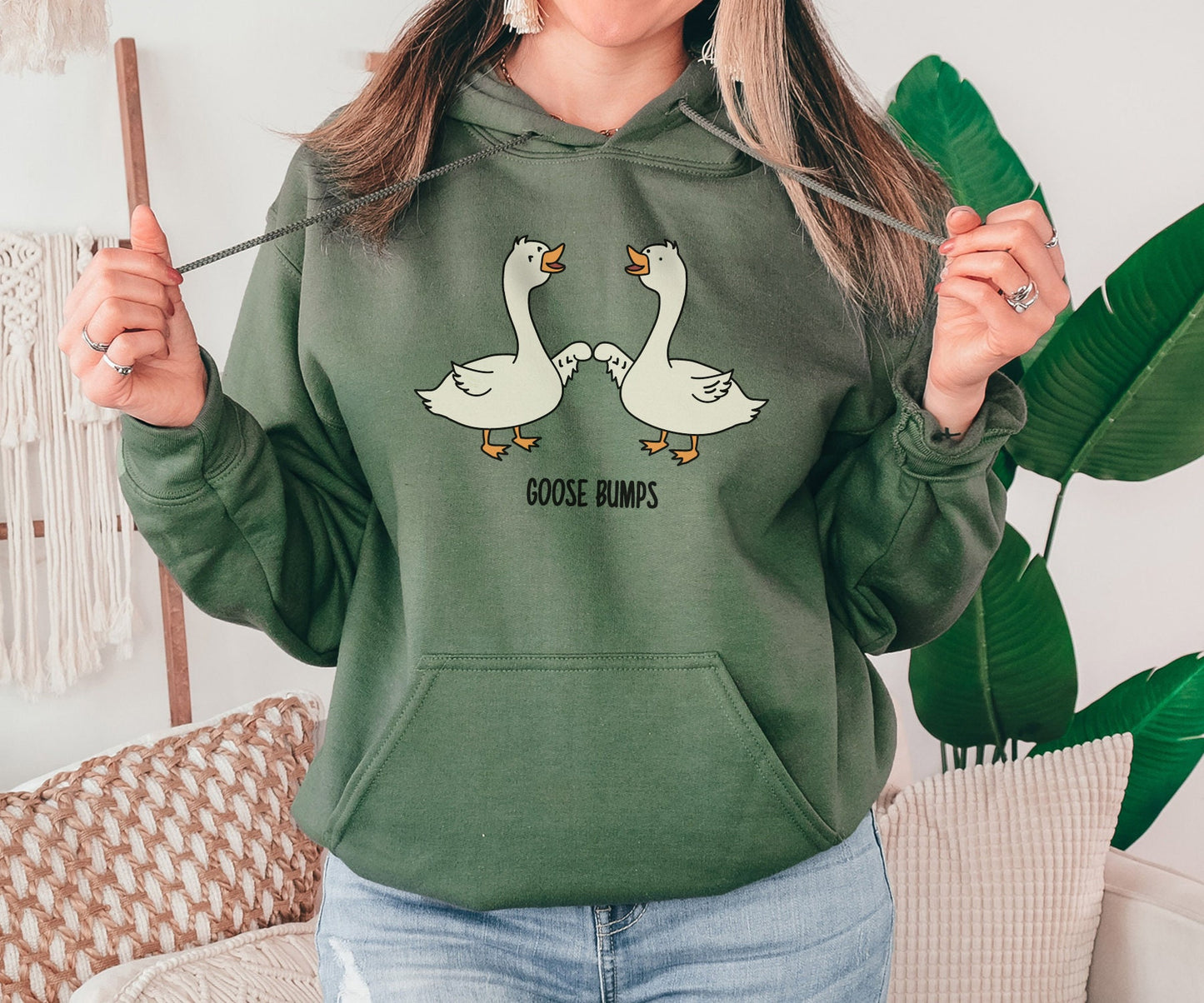 Goose Bumps Sweatshirt, Best Friend Sweatshirt, Couple Sweatshirt,Best Friend Gift,Funny Sweatshirt,Silly Goose Sweatshirt,Trendy Sweatshirt