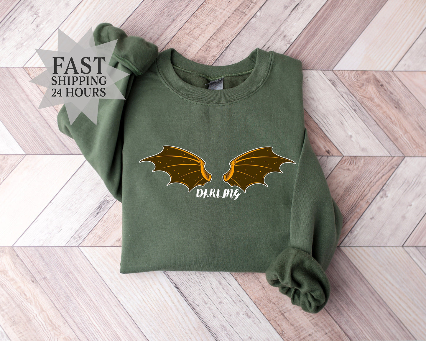 The Darling Sweatshirt,Wing Sweatshirt,Darling Hoodie,Girlfriend Gift,Boyfriend Gift,Country Music Hoodie,Concert Hoodie,Crewneck Sweatshirt