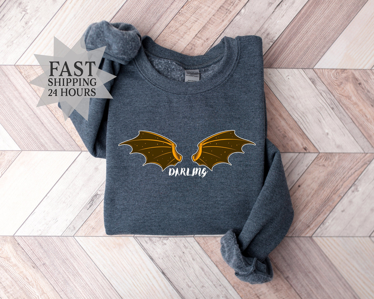 The Darling Sweatshirt,Wing Sweatshirt,Darling Hoodie,Girlfriend Gift,Boyfriend Gift,Country Music Hoodie,Concert Hoodie,Crewneck Sweatshirt