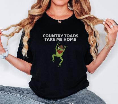 Country Toads Take Me Home Shirt,Cowgirl Shirt,Frog Shirt, Frog Lover Gift, Cowboy Gift,Country Music Gifts,Country Music Shirt,Cowgirl Gift