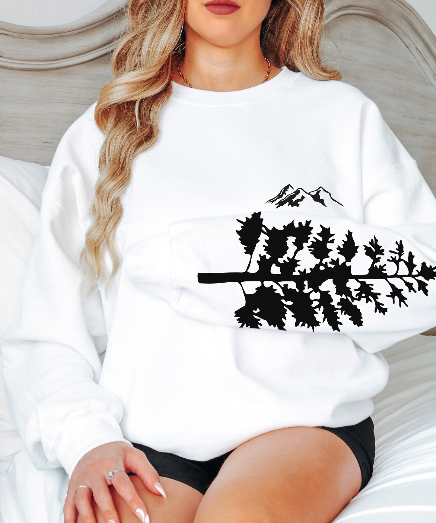 Pine Tree Sweatshirt, Mountain Sweatshirt, Nature Lover Gift, Tree Sweatshirt, Pine Tree Hoodie, Gift for Him, Hiking Gift, Gift for Her