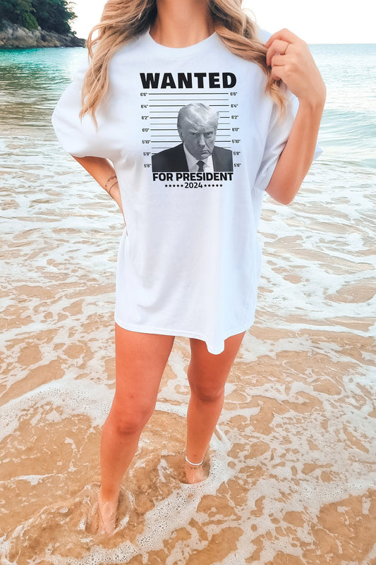 Wanted for President Tshirt, Trump  Shirt, ,Donald Trump  Shirt, Election Shirt, Never Surrender Tee, Trump Election Tshirt, Gift for Her