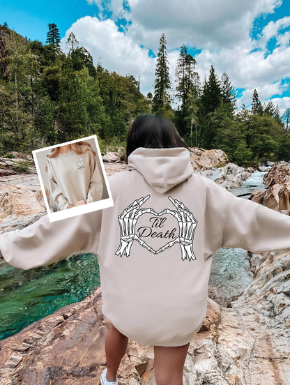 Til' Death Bride Sweatshirt, Engaged Gothic Sweatshirt, Engagement Gift, Halloween Wedding, Bridal Party Gifts, Bachelorette Party Hoodie