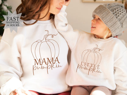 Little Pumpkin Sweatshirt, Thanksgiving Gifts, Pumpkin Sweatshirt, Family Matching Sweatshirt, Mama Sweatshirt, Thanksgiving Sweatshirt