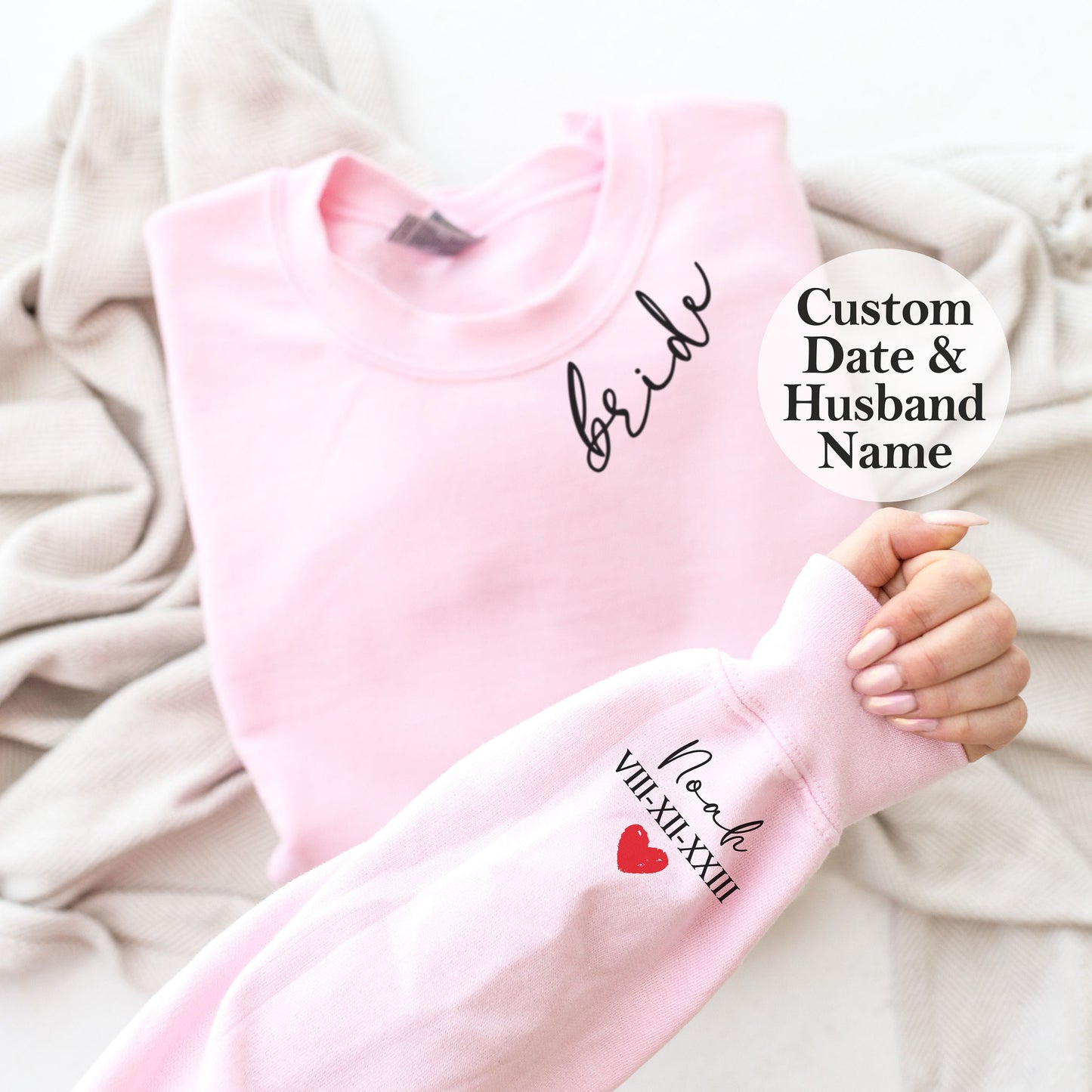 Custom Bride Sweatshirt, Bride Sweatshirt, Personalized Gifts, Bride Gift, Custom Sweatshirt, Wedding Gift, Gift for Bride, Gift for Her