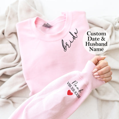 Custom Bride Sweatshirt, Bride Sweatshirt, Personalized Gifts, Bride Gift, Custom Sweatshirt, Wedding Gift, Gift for Bride, Gift for Her