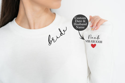 Custom Bride Sweatshirt, Bride Sweatshirt, Personalized Gifts, Bride Gift, Custom Sweatshirt, Wedding Gift, Gift for Bride, Gift for Her