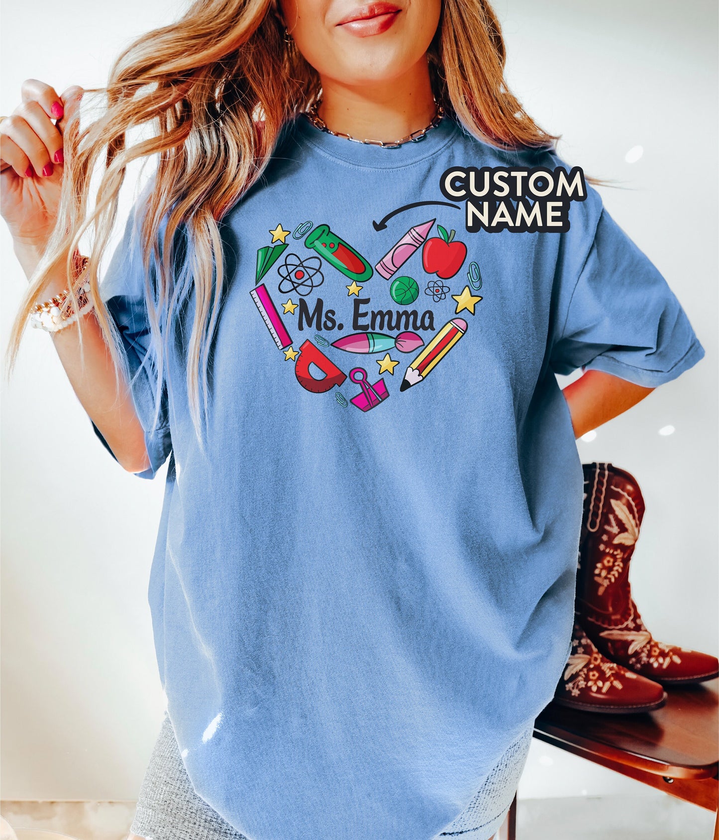 Custom Teacher Tshirt, Personalization Gifts, Teacher Gifts, Custom Gift,Teacher Gift,Teacher Tshirt,Teachers Day Gift, Custom Shirt