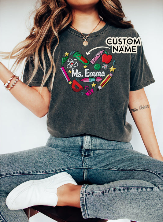 Custom Teacher Tshirt, Personalization Gifts, Teacher Gifts, Custom Gift,Teacher Gift,Teacher Tshirt,Teachers Day Gift, Custom Shirt