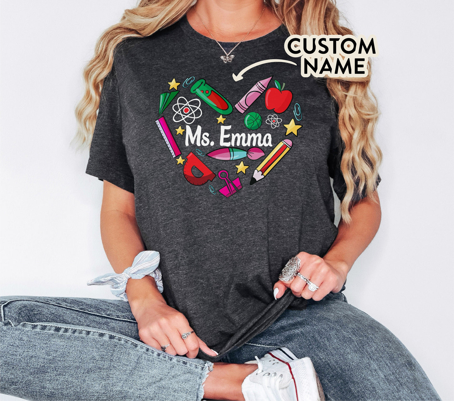 Custom Teacher Tshirt, Personalization Gifts, Teacher Gifts, Custom Gift,Teacher Gift,Teacher Tshirt,Teachers Day Gift, Gift Custom Shirt