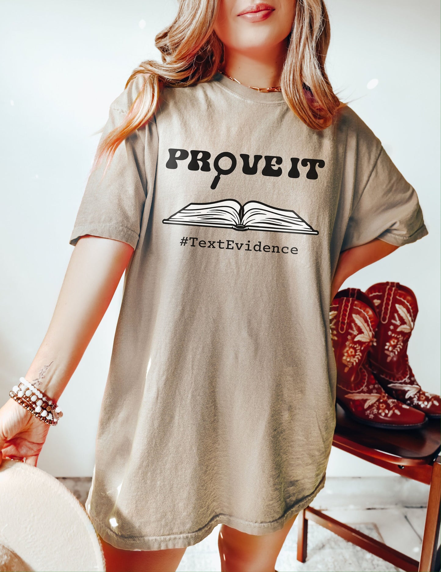 Prove it Text Evidence Shirt, English Teacher Gift, Research Shirt, Funny English Teacher Shirt, Reading Teacher Shirt, Evidence Based Shirt