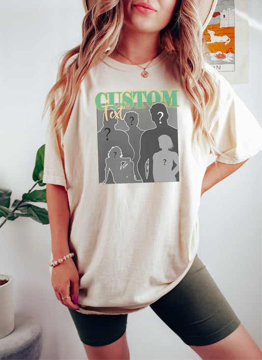 Custom Bootleg Tshirt, Custom Text Shirt,Custom Photo Shirt,Custom Graphic Bootleg Shirt, Personalized Gifts, Customized Shirt, Gift for Her