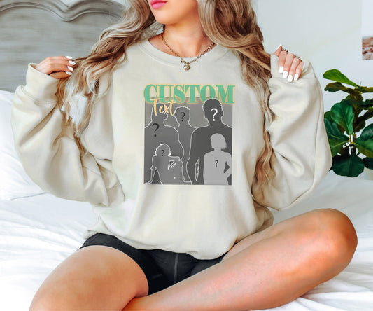 Custom Bootleg Sweatshirt, Custom Text Sweatshirt, Custom Photo Hoodie, Custom Bootleg Hoodie, Personalized Gifts, Customized Sweatshirt