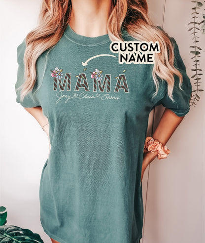 Custom Mama Tshirt, Custom Shirt, Mom Gift, Mama Tshirt, Mothers Day Gift ,Personalized Gifts, Mama Shirt, Custom Gift, Gift For Mom