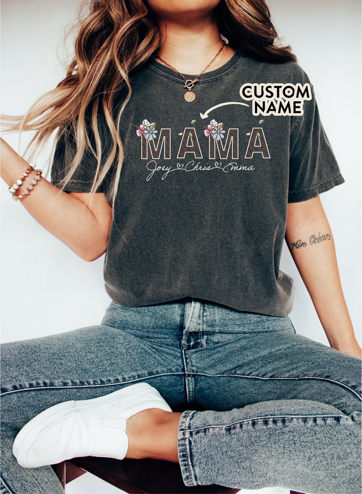 Custom Mama Tshirt, Custom Shirt, Mom Gift, Mama Tshirt, Mothers Day Gift ,Personalized Gifts, Mama Shirt, Custom Gift, Gift For Mom