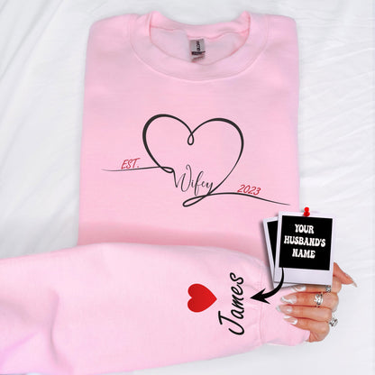 Custom Wifey Sweatshirt, Personalized Gifts, Wife Gift, Wifey Sweatshirt, Custom Gifts, Custom Sweatshirt, Wife Sweatshirt, Wedding Gift