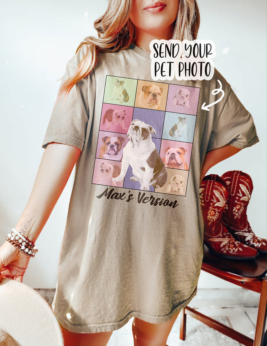 Custom Pet Portrait Shirt, Dog Photo Shirt, Custom Dog Mom Shirt, Funny Dog, Taylors Version, Custom Dog Shirt, Custom Cat Portrait Shirt