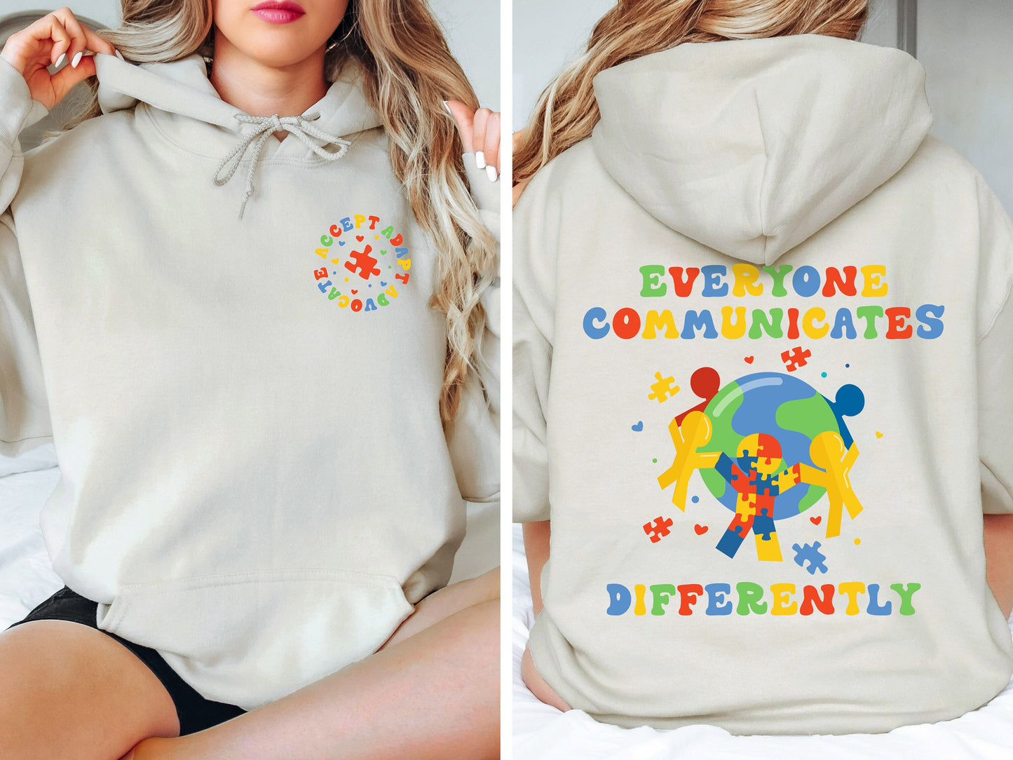 Everyone Communicates Differently Sweatshirt, Behavior Analyst Hoodie,Special Education Teacher,Sped Teacher Sweatshirt,Inclusion Sweatshirt