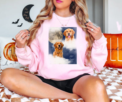 Custom Pet Portrait Sweatshirt, Custom Sweatshirt, Dog Portrait Hoodie, Custom Gift,Personalized Gifts, Cat Portrait Hoodie, Pet Lover Gift,