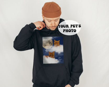 Custom Pet Portrait Sweatshirt, Custom Sweatshirt, Dog Portrait Hoodie, Custom Gift,Personalized Gifts, Cat Portrait Hoodie, Pet Lover Gift,