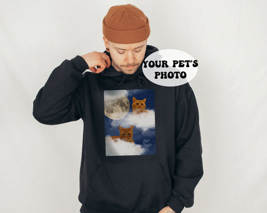 Custom Pet Portrait Sweatshirt, Custom Sweatshirt, Dog Portrait Hoodie, Custom Gift,Personalized Gifts, Cat Portrait Hoodie, Pet Lover Gift,