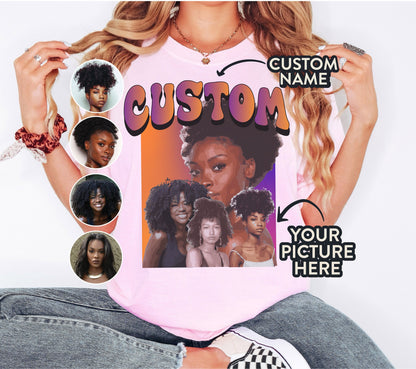 Custom Your Own Bootleg Tshirt, Personalized Gifts, Customized Tshirt, Custom Bootleg Shirt, 90S Shirt,Custom Name Tshirt,Gift for Her