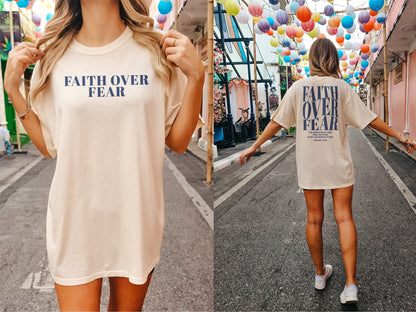 Faith Over Fear Tshirt ,Christian Shirt ,Jesus Shirts, Faith Shirt, Fear Shirt,Religion Shirt, Bible Verse Shirt,Jesus Shirt,Religion Gifts