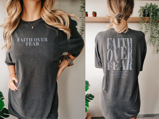 Faith Over Fear Tshirt ,Christian Shirt ,Jesus Shirts, Faith Shirt, Fear Shirt,Religion Shirt, Bible Verse Shirt,Jesus Shirt,Religion Gifts