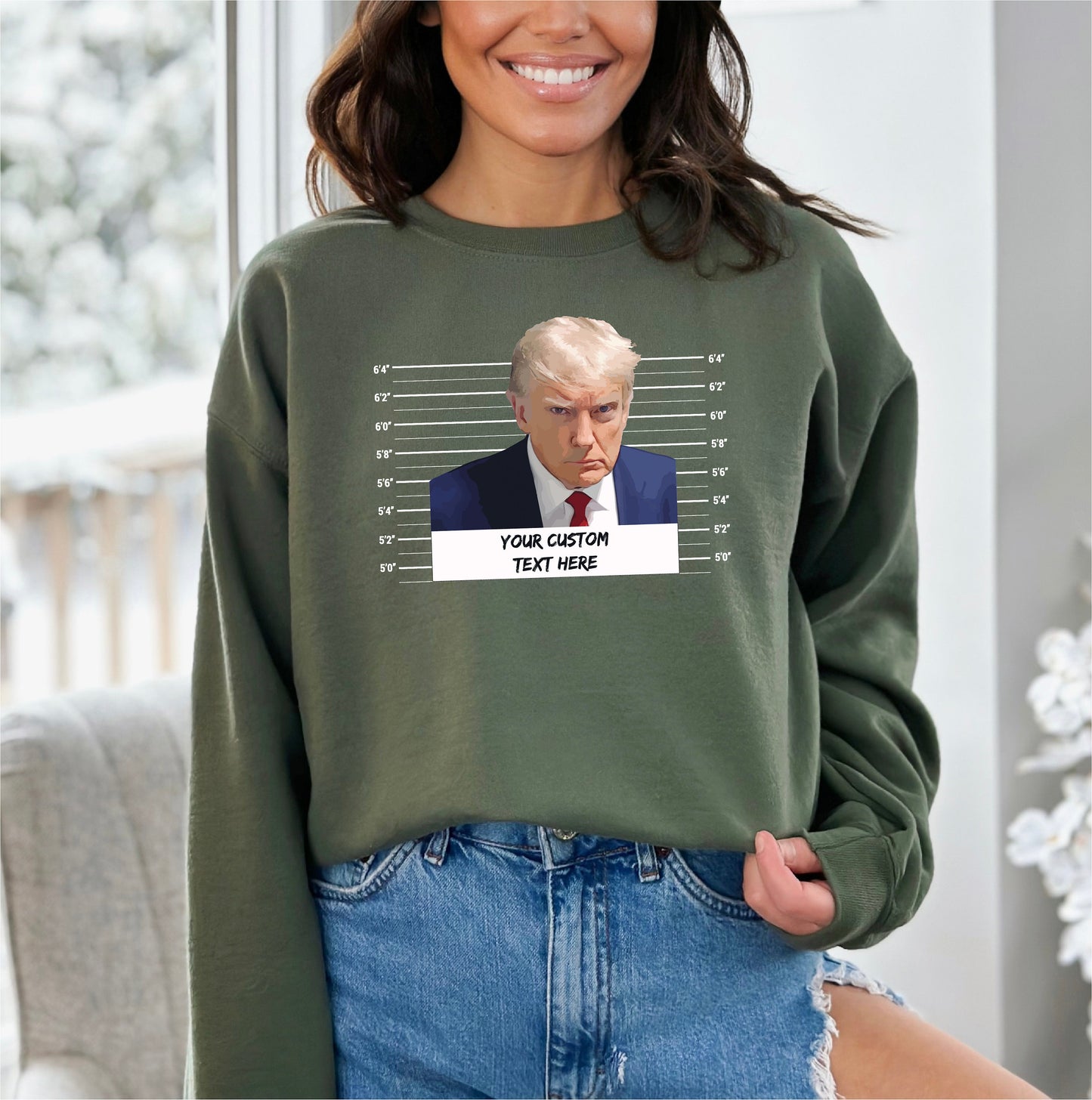 Custom Trump Sweatshirt, Trump Sweatshirt, Custom Text, Donald Trump Hoodie, Custom Gifts, Trump Election Sweatshirt, Gift for Her