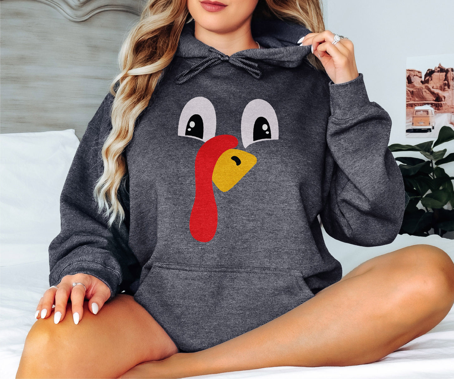 Turkey Sweatshirt, Cute Turkey Sweatshirt, Turkey Hoodie,Turkey Face Sweatshirt,Thanksgiving Gift,Funny Face Hoodie,Thanksgiving Sweatshirt