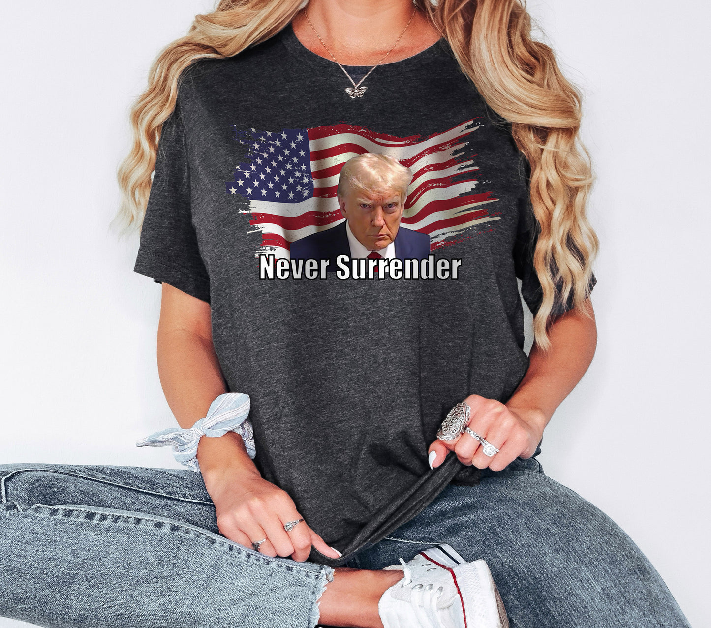 Never Surrender Tshirt, Trump  Tshirt, Trump Not Guilty Tshirt, Trump Election Tshirt, Never Surrender Shirt, Election Tshirt