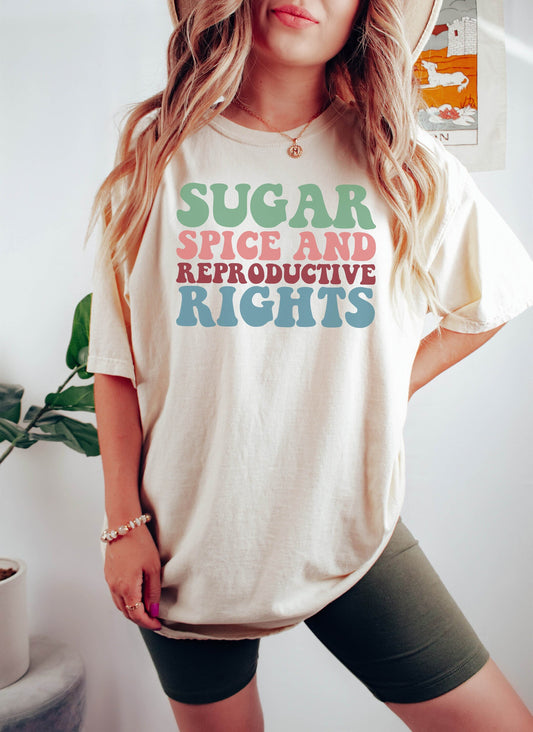 Sugar Spice and Reproductive Rights Tshirt,  Feminist Shirt, Feminist Shirt, Gift for Women, Social Justice Shirt, Human Rights Shirt