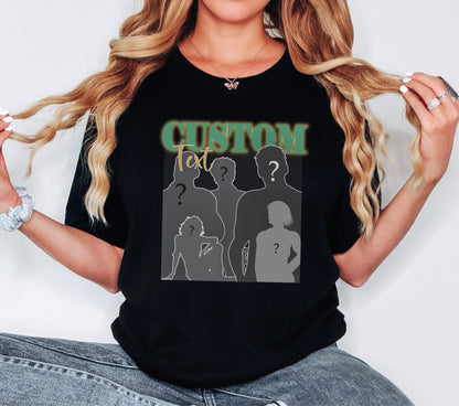 Custom Bootleg Tshirt, Custom Text Shirt, Custom Photo Shirt, Custom Bootleg Shirt, Personalized Gifts, Customized Shirt, Bootleg Shirt
