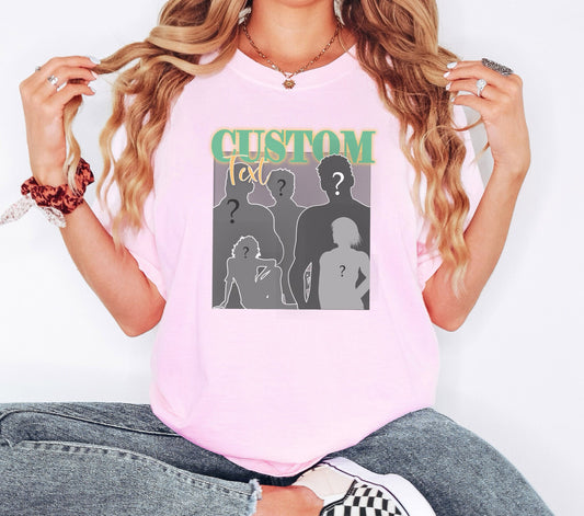 Custom Bootleg Tshirt, Custom Text Shirt, Custom Photo Shirt, Custom Bootleg Shirt, Personalized Gifts, Customized Shirt, Bootleg Shirt