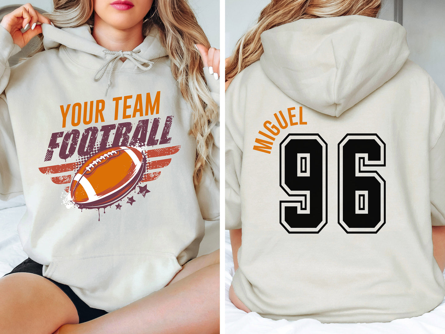 Custom Football Sweatshirt, Personalized Gifts, Football Sweatshirt, Game Day Hoodie, Football Team Sweatshirt,Custom Sweatshirt,Custom Gift