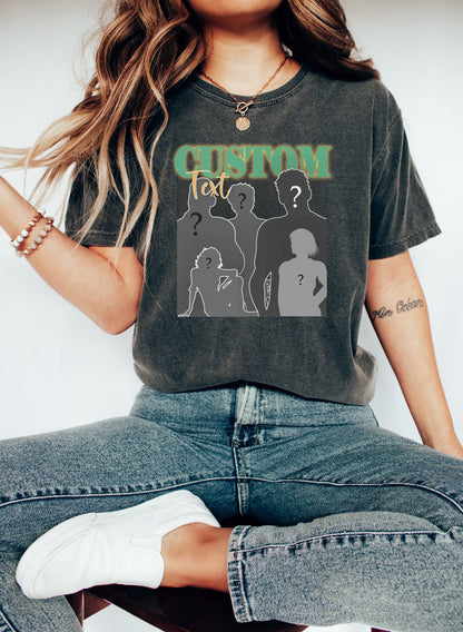 Custom Bootleg Tshirt, Custom Text Shirt,Custom Photo Shirt,Custom Graphic Bootleg Shirt, Personalized Gifts, Customized Shirt, Gift for Her