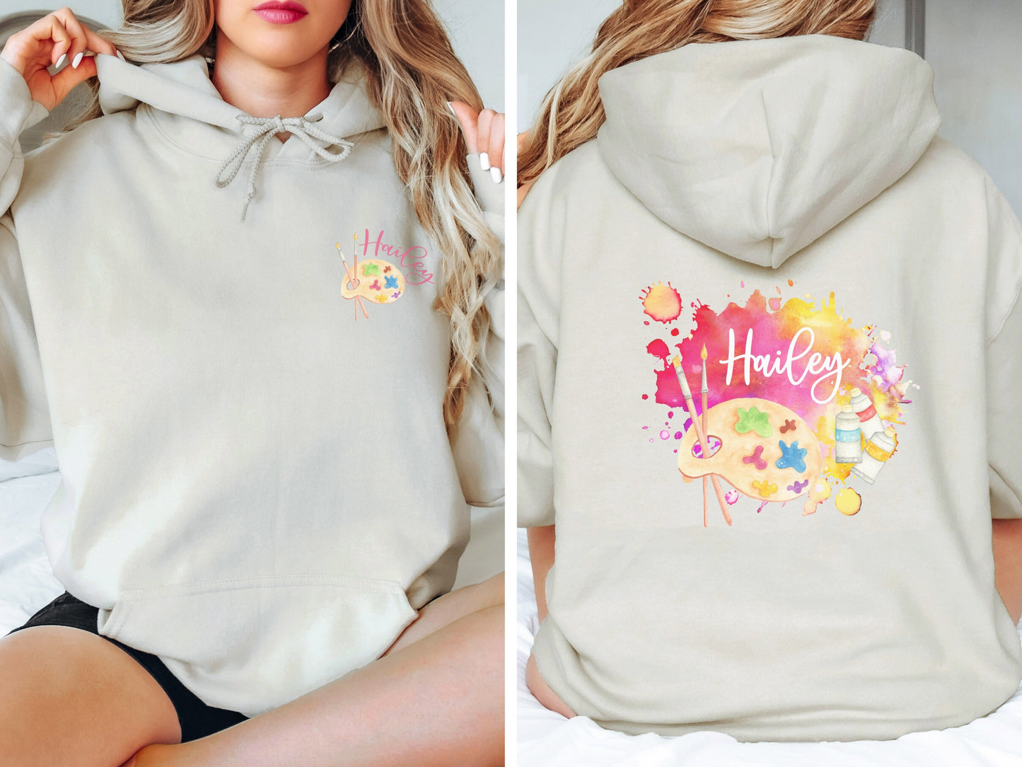 Custom Paint Pallette Sweatshirt, Personalized Gifts, Artist Hoodie, Custom Sweatshirt, Art Sweatshirt, Art Teacher Gift, Custom Gift