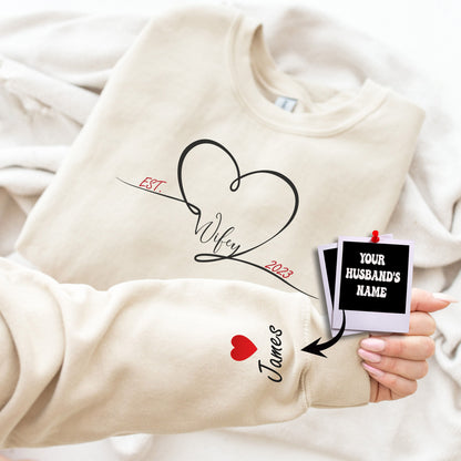 Custom Wifey Sweatshirt, Personalized Gifts, Wife Gift, Wifey Sweatshirt, Custom Gifts, Custom Sweatshirt, Wife Sweatshirt, Wedding Gift