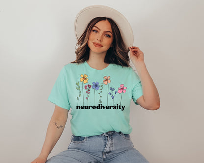 Neurodiversity Shirt, Flower Shirt, Autism Awareness Shirt, Autistic Pride Shirt, Autism Mom Shirt, Autism Shirt, Neurodiversity Tshirt