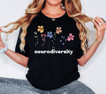 Neurodiversity Shirt, Flower Shirt, Autism Awareness Shirt, Autistic Pride Shirt, Autism Mom Shirt, Autism Shirt, Neurodiversity Tshirt