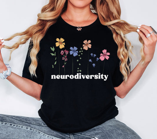 Neurodiversity Shirt, Flower Shirt, Autism Awareness Shirt, Autistic Pride Shirt, Autism Mom Shirt, Autism Shirt, Neurodiversity Tshirt