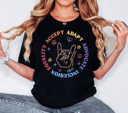 Special Education Teacher Shirt,Adapt Advocate Inclusion Equity Equality Accept Tshirt,Special Education Shirt,Autism Shirt,Teacher Sped Tee