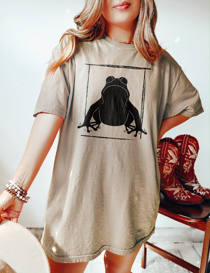 Grumpy Frog Tshirt, Frog Shirt, Christmas Frog Shirt, Frog Lover Gift, Japanese Frog Shirt, Frog Lover Tee,  Art Shirt
