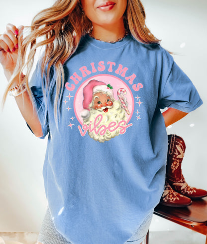 Christmas Vibes Tshirt, Santa Shirt, Christmas Shirt, Christmas Vibes, Winter Tshirt, Holiday Shirt, Christmas Gifts, Christmas Tshirt