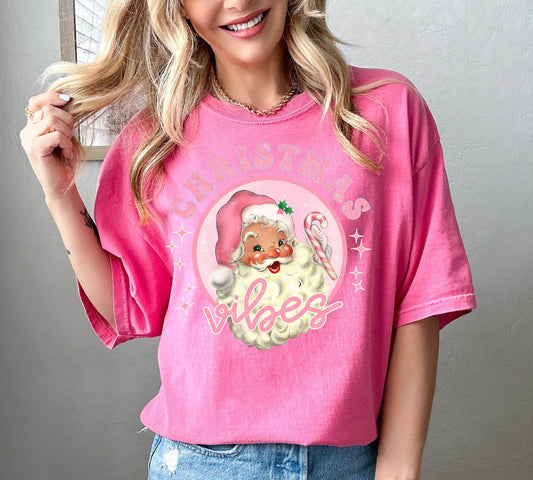 Christmas Vibes Tshirt, Santa Shirt, Christmas Shirt, Christmas Vibes, Winter Tshirt, Holiday Shirt, Christmas Gifts, Christmas Tshirt