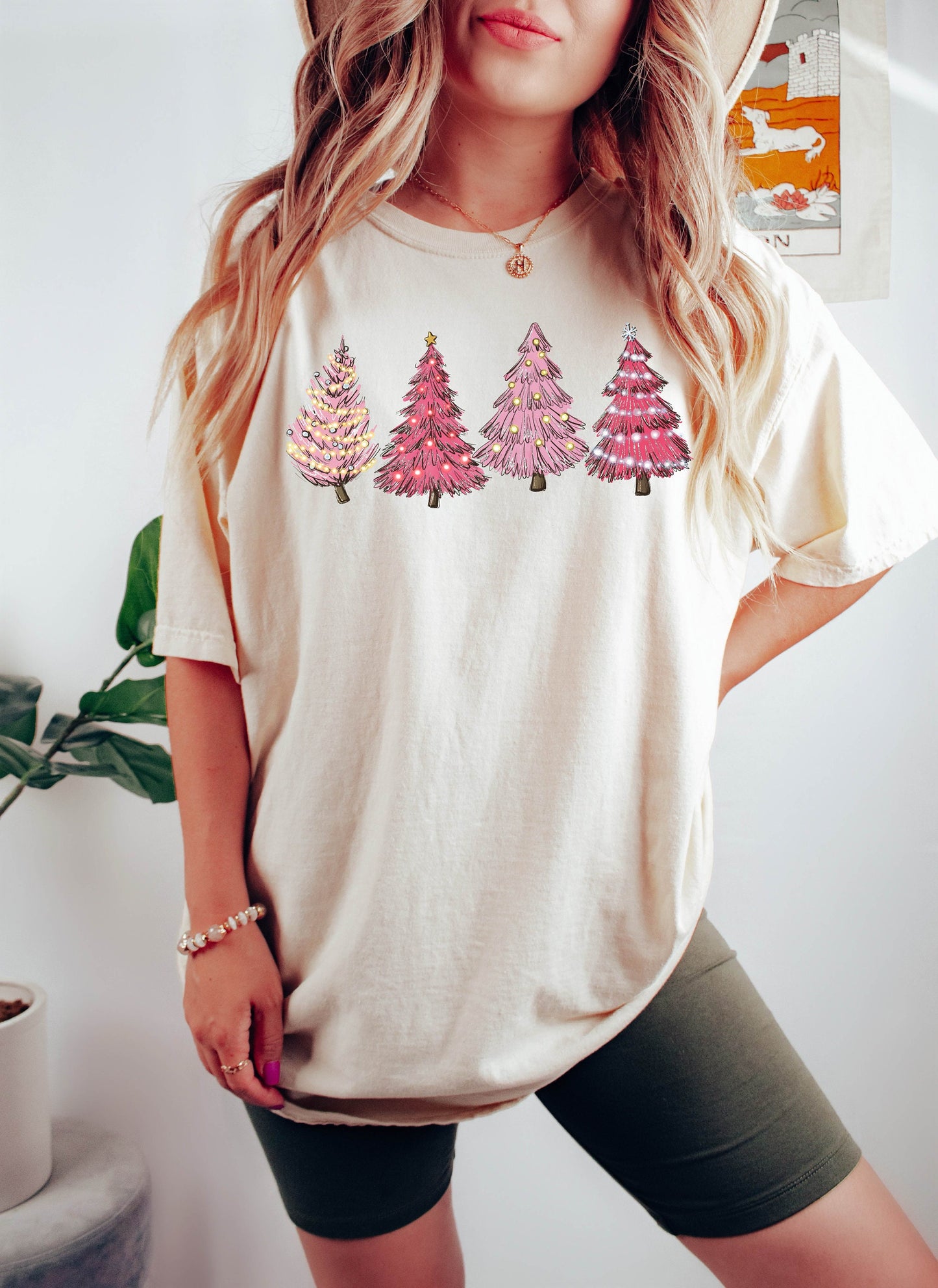 Christmas Trees Shirt, Christmas Tee, Christmas Gift, Holiday Gift, Cute Christmas Shirt, Christmas Shirt, Pink Christmas Trees Shirt