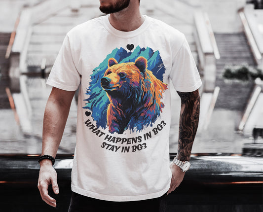What Happens in BG3, Stay İn BG3, Bear Shirt, Mama Bear Shirt, Bear Gift, Funny Men Shirt, Funny Shirt, Gift For Men, Gift For Her