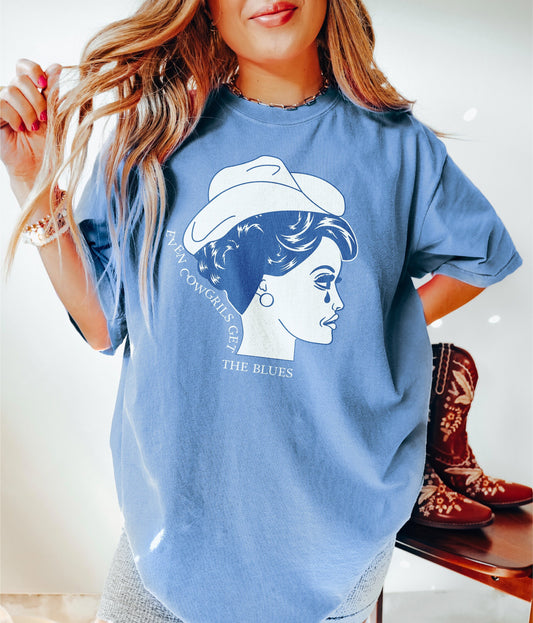 Even Cowgirls Get The Blues Tshirt, Cowgirl Shirt,  Cowgirl Shirt,  Western Shirt, Cowgirl Gift, Western Shirt,Cowgirl T shirt