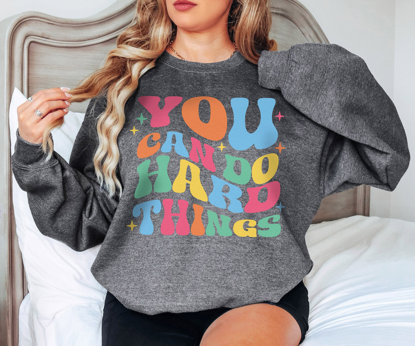 You Can Do Hard Things Sweatshirt,Teacher Life, Special Education Sweatshirt, Gift For Her, School Counselor Hoodie,Inspirational Sweatshirt