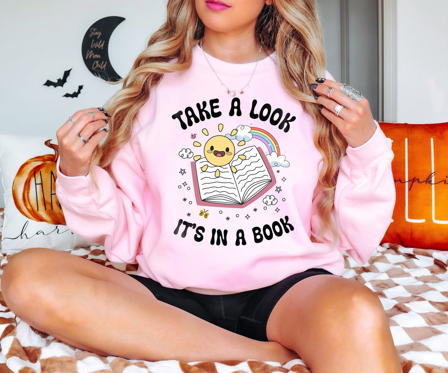 Take A Look It's In a Book Sweatshirt,Book Lover Hoodie, Librarian Sweatshirt,Bookish Hoodie,Reading Sweatshirt,Reading Book,Book Lover Gift